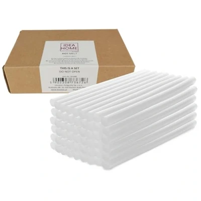 Afbeelding van IDEA HOME Lijmstiften, 200 x 11 mm, transparant, universeel, voor lijmpistool, ideaal doe het zelvers, handwerk, vrije tijd, 50 stuks