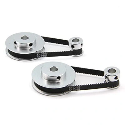 Afbeelding van Befenybay 2Kit 2GT Synchrone Wiel 20 &amp; 60 Tanden 8mm Boring Aluminium Timing Katrol met 2 stks Lengte 200mm Breedte 6mm Riem (20 60T 8B 6)