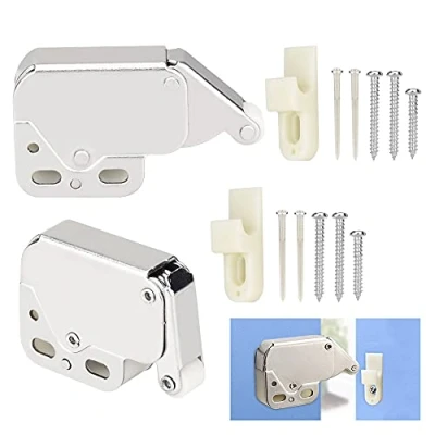 Afbeelding van FIGFYOU 2 stuks mini vergrendeling automatische veervangst, Touch Catch Latch Lock Push Open met automatisch veerslot voor keukenkast kast kledingkast deur