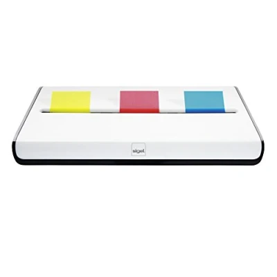 Afbeelding van SIGEL SA109 Pagemarker Dispenser, met 150 indexmarkers, 13,5 x 1,2 8,2 cm, wit
