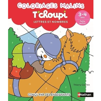 Afbeelding van T&#039;choupi Lettres et nombres 3 4 ans petite section Coloriages malins
