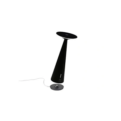 Afbeelding van Zafferano Dama Pro Dimbare LED tafellamp in aluminium, USB zijde voor het opladen van mobiele apparaten, Contact oplaadbasis, Bescherming IP54 Binnen/Buiten, H29cm, Stekker EU Zwart