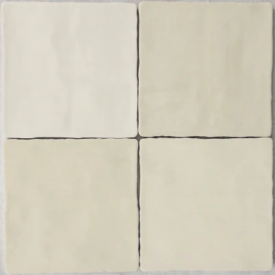 Afbeelding van Moos Ivory glans handvorm 13x13 Vloertegel badkamer Wandtegel