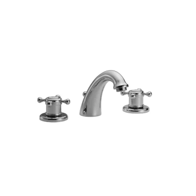 Afbeelding van Huber Victorian 3 gats Thermostatische Wastafelmengkraan Chroom VTT71010