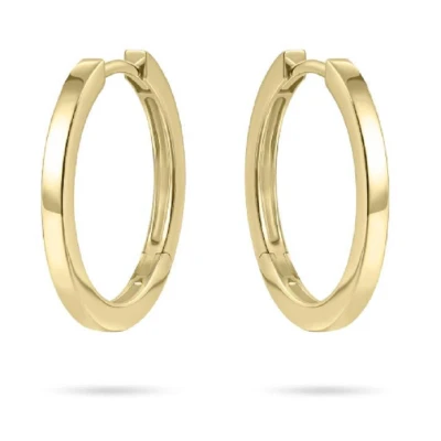 Afbeelding van Schitterende 14 Karaat Gouden Klapoorringen 20 mm. Oorringen Oorbellen