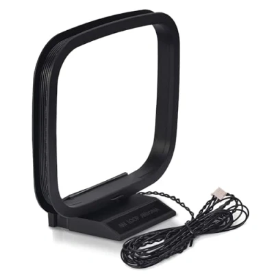 Afbeelding van Bingfu AM FM Antenna Loop with 3 Pin Mini Connector for Pioneer Oenon Panasonic Onkyo Sony Bose Sherwood Yamaha JVC Stereo AV Receiver Systems