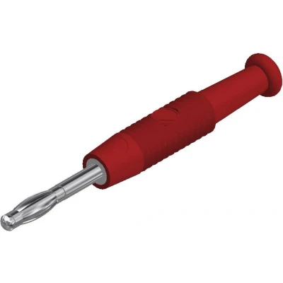 Afbeelding van SKS Hirschmann MSTF 2 rt Lamellenstekker Stekker, recht Stift Ø: mm Rood 1 stuk(s)