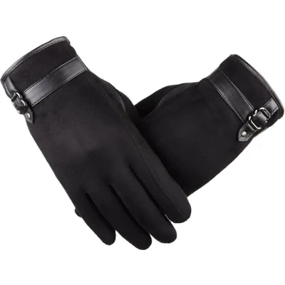 Afbeelding van Suède handschoenen Gevoerd Zwart One size