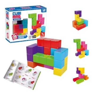 Afbeelding van Lúdilo kinderen, 3D puzzel, magnetische reisspellen, pedagogisch speelgoed, meerkleurig (Cubimages een ongelooflijke puzzel), verschillende kleuren/modellen