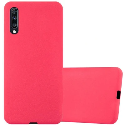 Afbeelding van Cadorabo Hoesje geschikt voor Samsung Galaxy A70 / A70s in FROST ROOD Beschermhoes gemaakt van flexibel TPU silicone Case Cover