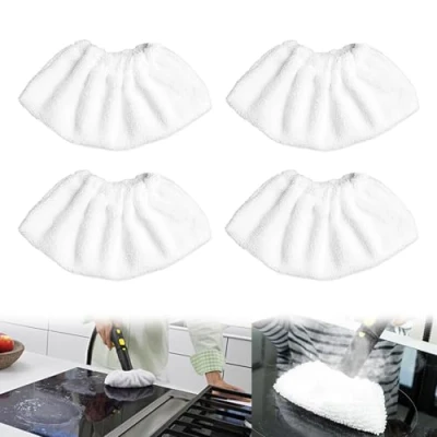 Afbeelding van Microvezelovertrekset, stoomreiniger accessoires voor de handsproeier, badstof doekset, handgereedschap, klassiek en comfortabel, katoenen badstofafdekking, pads, compatibel met meeste