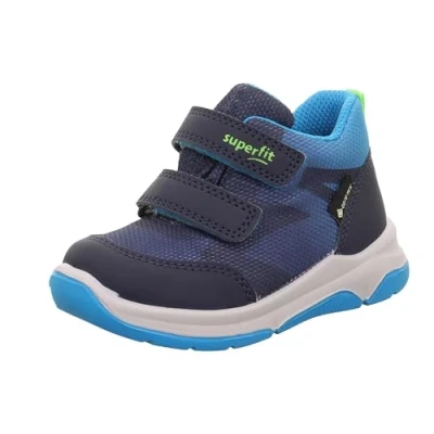 Afbeelding van Superfit Cooper licht gevoerde Gore Tex loopschoen, blauw/lichtgroen 8000, 22 EU breed, blauw lichtgroen Weit