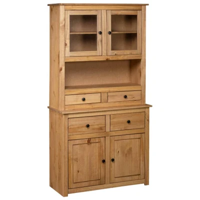 Afbeelding van Hoge kast Panama Range 93x40,5x180 cm massief grenenhout