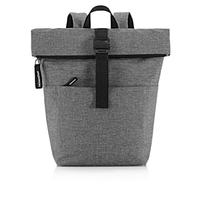 Afbeelding van Reisenthel Rolltop Backpack Rugzak 15,6 Inch laptop 22L Twist Silver Grijs