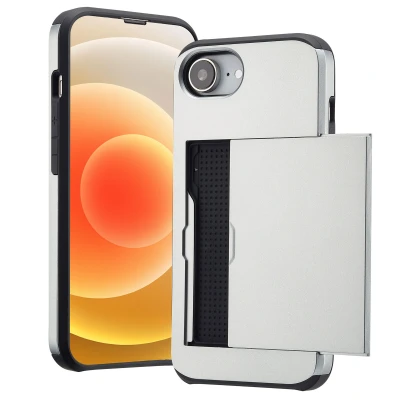 Afbeelding van imoshion Hoesje met pasjeshouder Geschikt voor iPhone 16e Backcover Grijs