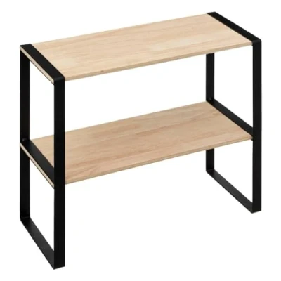 Afbeelding van 5Five Blackwood Rekje 2 lagen 40x18x35cm Naturel/Zwart
