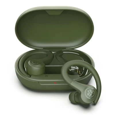 Afbeelding van JLab Go Air Sport+ Running Hoofdtelefoon True Wireless Bluetooth, Haak Over Ear Oordopjes voor Sport &amp; Gym, 35+ H Speeltijd In Oordopjes, IP55 Zweetbestendig, Opgelet Mode, Groen