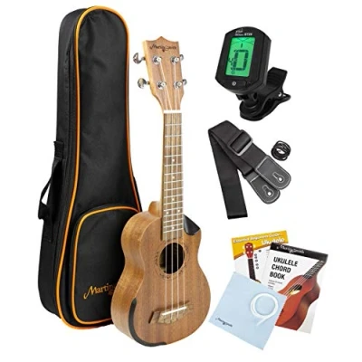 Afbeelding van Martin Smith Sapele houten ukelele met gewatteerde koffer en tuner concert