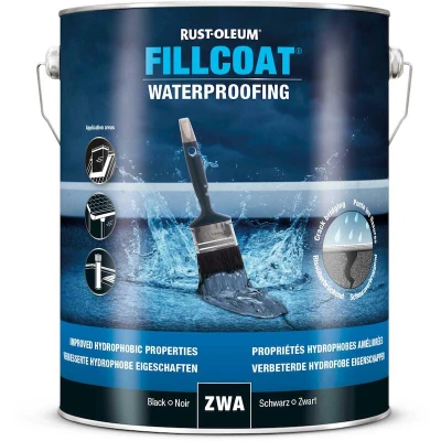 Afbeelding van rust oleum fillcoat zwart 5 ltr