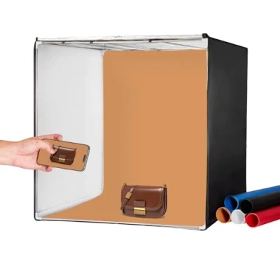Afbeelding van VEVOR Fotobox Studio Lichtbox 81,5 x cm, Kit Light Box 5600 K, 210 LED lampen, 5 achtergronden, fotolichtbox voor CRI ≥ 95, fototent fotostudio
