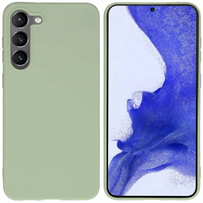 Afbeelding van Samsung Galaxy S23 Plus Hoesje Siliconen en TPU (zacht) iMoshion Softcase/Backcover Groen Telefoonhoesje