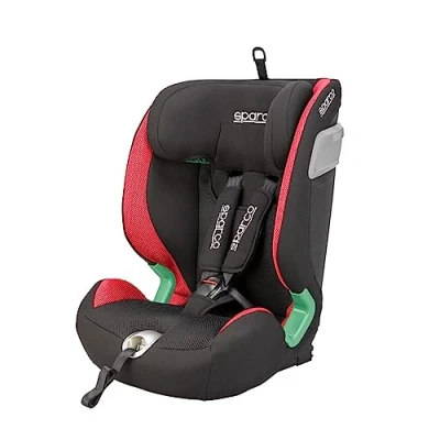 Afbeelding van Sparco kinderstoel SK5000I (Isofix) Zwart/Rood i Size 76 150cm (ECE R129/03)