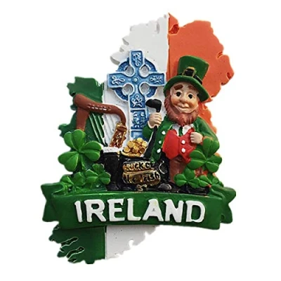 Afbeelding van Ierland 3D Koelkast Magneet, Huis &amp; Keuken Decoratie Magnetische Sticker Magneet Reizen Souvenir Gift