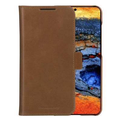 Afbeelding van Samsung Galaxy S25 Plus Hoesje Echt leder dbramante1928 2 in 1 Case/Bookcase Bruin Telefoonhoesje