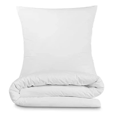 Afbeelding van Alreya 3 delig renforcé beddengoed 240 x 220 cm met 2 kussenslopen 80 100% katoen YKK ritssluiting, superzachte dekbedovertrek, Oeko Tex® standaard gecertificeerd, Wit
