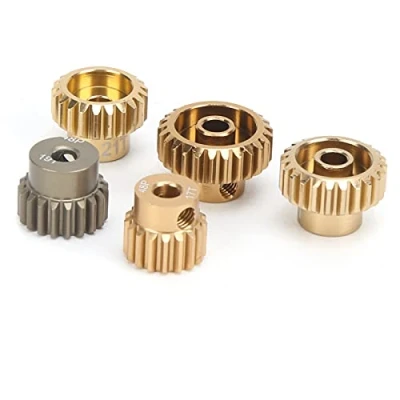 Afbeelding van 5 STUKS RC Motor Pinion Set, 48P 17T 19T 21T 23T 25T Mini Gear Kit 7075 Aluminium Set voor 1/10 Car