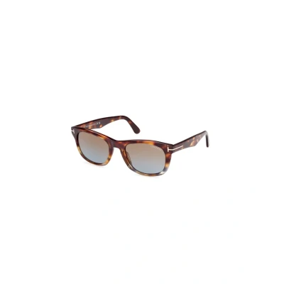 Afbeelding van Tom Ford Kendel Zonnebril, Heren, Maat: One Size, Marrone chiaro grigio fumo sfumato