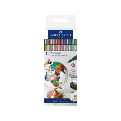 Afbeelding van Faber Castell metallic marker 12 stuks assorti kleuren FC 160713