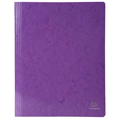 Afbeelding van Exacompta ref. 380812B Doos van 25 gelamineerde glanskartonnen snelhechtmappen Iderama® 355 g/m² FSC® gecertificeerd Afmetingen: 24 x 32 cm voor A4 documenten paars