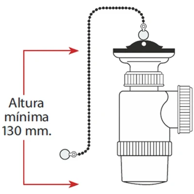 Afbeelding van Washbasin Siphon Mirtak v70 Plastic PVC