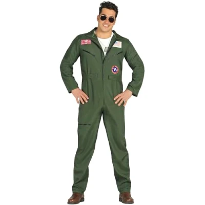Afbeelding van Fiestas Guirca Volwassenkostuum Fighter Pilot S (46 48)