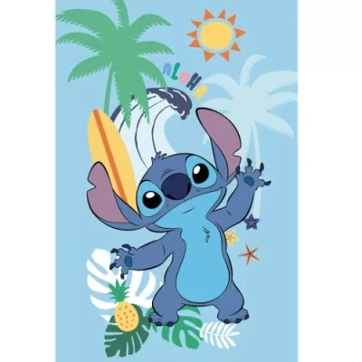 Afbeelding van Disney Stitch Polar fleecedeken, blauw, 100 x 150 cm, 100% polyester