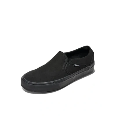 Afbeelding van Vans Asher Dames Lage Top Sneakers, Black Canvas Zwart 186, 34.5 EU