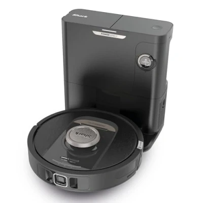 Afbeelding van Shark PowerDetect Self Empty Robotstofzuiger met 3D &amp; LiDAR Navigatie, Anti Allergeen Geurbasis, Neverstuck Obstacle Bypass, voor Tapijten Harde Vloeren, Wifi/App/Alexa, Zwart, RV2820VEEU