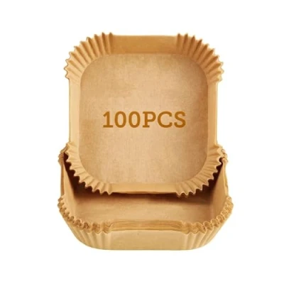 Afbeelding van Square Air Fryer Paper Liner 100 stuks