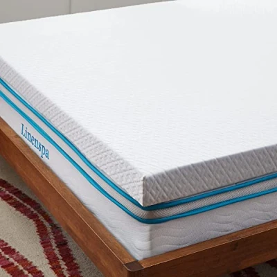 Afbeelding van Linenspa Matrastopper, 160 x 200 cm, 10 cm hoog, matrastopper met traagschuim gel en wasbare overtrek ritssluiting, Öko Tex