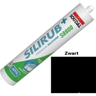 Afbeelding van Soudal Silirub+ S8800 Natuursteen Siliconenkit Zwart 300 ml 120996