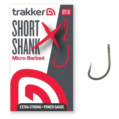 Afbeelding van Trakker Short Shank XS Hooks Micro Barbed Haakmaat 2 (10 Stuks) Karperhaken