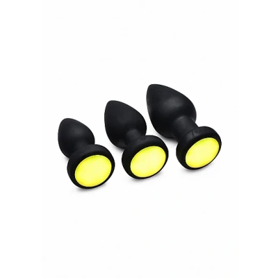 Afbeelding van Vibrerende Buttplug met Led Verlichting Zwart