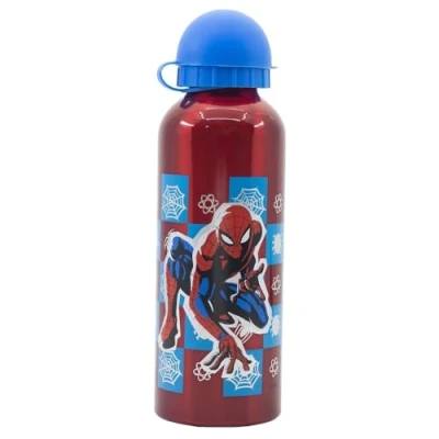 Afbeelding van Kinderdrinkfles Spiderman Marvel aluminium fles 530 ml met schenktuit en deksel