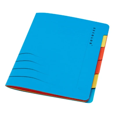 Afbeelding van Sorteermap Secolor sixtab 6 tabbladen 270gr blauw