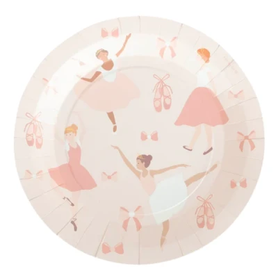 Afbeelding van My little day papieren bordjes ballerina themafeest kinderfeest 22 cm 8