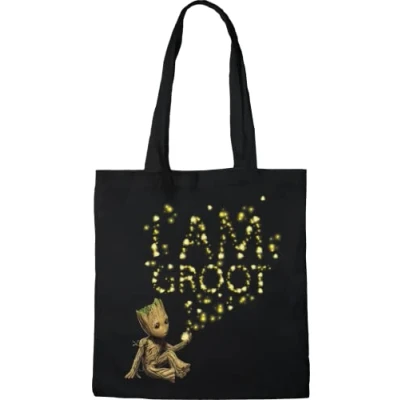 Afbeelding van MARVEL TOTE BAG I AM GROOT&quot;, REFERENTIE: BWGUGAMBB001, Zwart, 38 X 40 CM, Eén maat, Utility