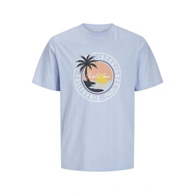 Afbeelding van Jack &amp; Jones Gedruckt Tshirt print, Heren, Maat: Small, Chambray blue