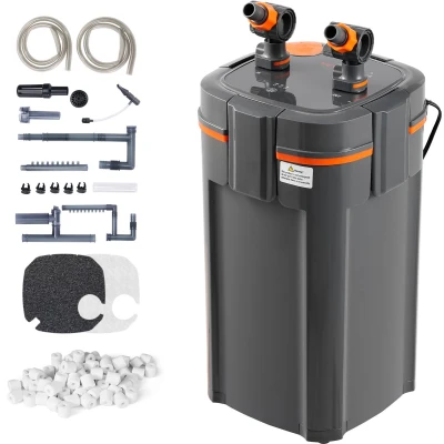 Afbeelding van VEVOR Aquariumfilter 225 GPH, 2 traps filter 208 l, zeer stil intern met UV bescherming, dompelvermogensfilter meerdere functies voor aquaria, 10 W