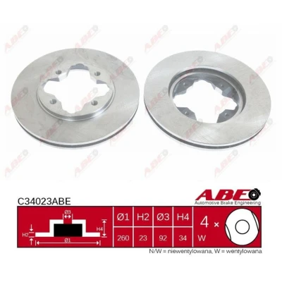 Afbeelding van ABE Remschijven C34023ABE